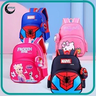 APPEAR Children School Backpack, School Accessory Spiderman Elsa HelloKitty Student Bag, Kawaii Large Capacity  Captain America Shoulder Rucksack School