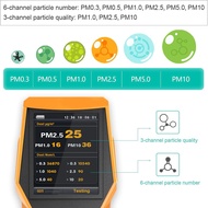 Smart Air Quality Meter Indoor 11-in-1 Air Monitor PM1.0 PM2.5 PM10 Dust TVOC VOC Detector HCHO Test