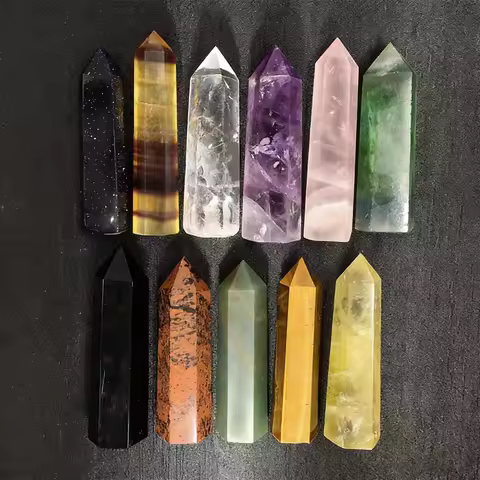 4-7cm Natural Crystal Point Crafts - Chakra Balancing & Cleansing Energy Point Towers for Better Sle