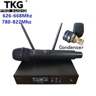 TKG True diversity 626-668mhz 780-822mhz sound system qlxd4 ksm9 condenser professional uhf outdoor wireless speaker microphone