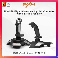 PXN USB Flight Simulation Joystick Controller  with Vibration Function - USB Wired/Black Color (PXN-