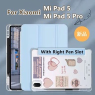 Xiaomi Mi Pad 5 Pro 12.4 Magnetic Protective Case Transparent Case Cover Back With Pen Holder For Xiaomi Mi Pad 5 11inch+Sticker