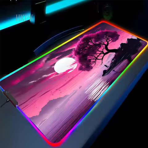 Pink Sakura Xxl Mouse Pad Speed Landscape Atk Mousepad Rgb Pc Accessory Computer Desk Mat Large Play