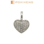 Poh Heng Jewellery 18K White Gold Heart Diamond Pendant