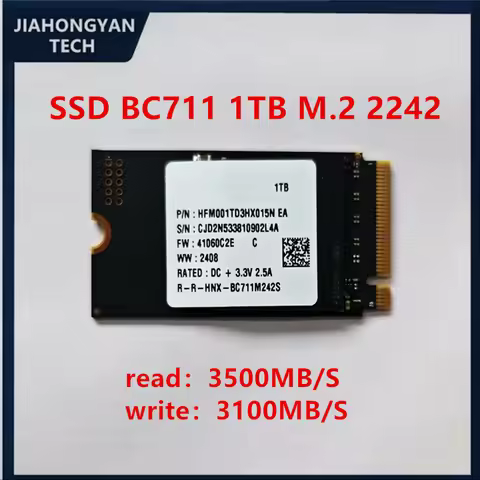 Original For SSD Hynix BC711 1T 2242 M.2 NVME Solid State Drive PCIe 3.0 X 4 Laptop Desktop