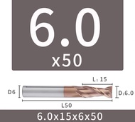 เอ็นมิลคาร์ไบด์ 2ฟัน เคลือบสีทองแดง - CARBIDE END MILL