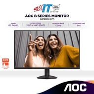 AOC Q27B30S3 @120Hz / Q27B36 @100Hz 27" QHD 2560 x 1440 Frameless Monitor | IPS | Adaptive Sync | 1m