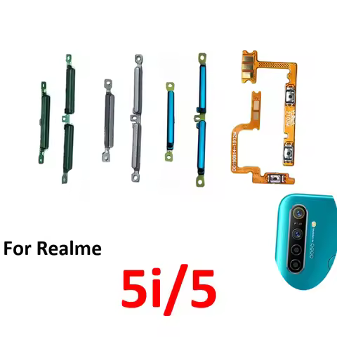 For Realme 5i 5 Phone Power Volume Button On Off Key Internal Flex Cable Ribbon Repair Parts For Rea