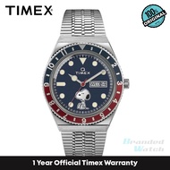 [Official Warranty] Timex TMTW2U71300U9 Men's Q Timex Reissue X Snoopy Stainless Steel Watch