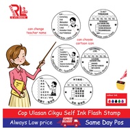 R40 Rubber Stamp and Copy Stamp for Teachers Round, circle-shaped Teacher's/ Teacher's Review Stamp