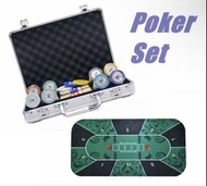 Poker Set with Chips and Table 德州撲克 套裝 接近全新