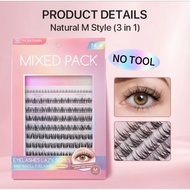 [READY STOCK+BPOM] ORIGINAL MLEN DIARY Wispy & Doll M Mixed Pack Eye Lash - Fake Lashes Extension Na
