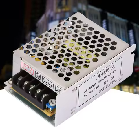 5A 12V AC/ Voltage Converter Regulated Power Supply for LED Power Supply 5A 12V Power Supply