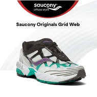 Saucony Grid Web Lifestyle Sneakers Shoes Unisex - White/Teal/Pur Blanc S70614-1