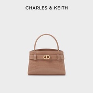 CHARLES and KEITH CK2-50270880-1 จระเข้ลาย Kelly กระเป๋าผู้หญิง