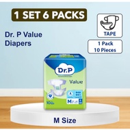 TENA VALUE ADULT DIAPER TAPE XL8 X 8 PackS/Dr. P Value Level 6 Adult Diaper M10/ L9/ XL8 (1 SET 6 PA