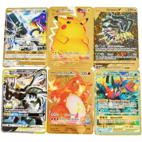 New Original Cartoon Animation Pocket English Series Eiscue Mewtwo Charizard VMAX EX Shiny Metal Gam