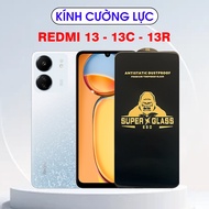 Redmi 13 - Redmi 13C - Redmi 13R Super Glass nano-coated tempered Glass, limited fingerprints
