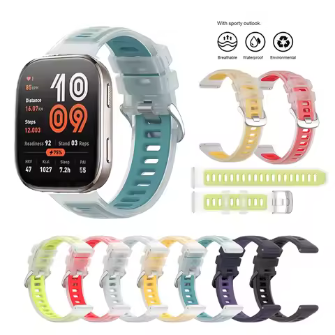 Fashion Jelly Colors Silicone Strap For Huami Amazfit Bip 6 / Bip 5 / Bip5 Unity / Bip 3 Pro / Bip L