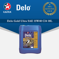 Diesel Engine Oil Caltex Delo Gold Ultra SAE 15W40 CI4 Diesel Engine Oil (18 Liter)