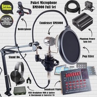 Recomended Paket Microphone BM8000 Full Set Plus Soundcard V8plus +