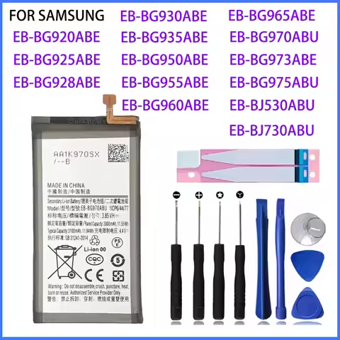 High capacity battery For Samsung Galaxy S6 Edge/Plus S7 Edge S8 Plus+ S9PIUS S10 S10E S10 Plus 15 P