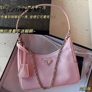 New Arrival High-End Feel P Series H O B 2 0 5 Nylon Underarm Genuine Leather Handbag Crossbody Smal