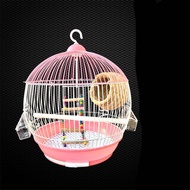 💖 READY STOCK 💖 Budgerigar Bird Cage Wen Bird Pearl Embroidered Eye Peony Large Encryption Villa Cage Dome Round Metal Bird Cage