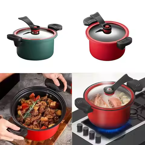 Multifunctional 3.5L Pressure Cooker Non-Stick Kitchenware Rice Cooker Cookware Stew Pot Cooking Pot