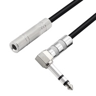 PNGKNYOCN 1/4 Inch Stereo Extension Cable Right Angle 6.35mm Male to Female TRS Stereo Audio Cable f