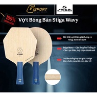 Genuine Stiga Wavy Table Tennis Racket – Premium 5-Layer Core, Traditional Handle & Hexagonal Handle
