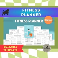 Fitness Planner Template | Canva Fitness Planner | Canva Template | Digital Planner |