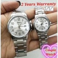 Casio Couple Watch [2YEARS WARRANTY] Original MTP-V002D-7B & LTP-V002D-7B Men Watch / Ladies Watch V