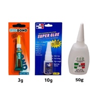 EVO BOND SUPER GLUE 3G, 10G, 50G CYANOACRYLATE ADHESIVE SUPER GLUE 502 GOOD QUALITY