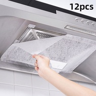 ：“{》—— 12Pcs/Bag 45*43Cm Range Hood Oil-Proof Oil-Absorbing Paper Disposable Filter Suction Non-Woven Fabric Kitchen Cleaning Gadgets