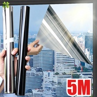 0.3*5M Heat Insulating Sun Blocking Balcony Glass Film Reusable Static Cling One Way PET Privacy Sun