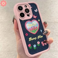 Retro Cowboy Cute Love Heart Colorful Tulip Butterfly Case Compatible for IPhone 16 13 11 15 14 12 P