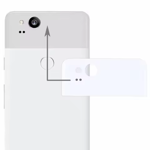 for Google Pixel 2 Back Cover Top Glass Lens Cover