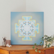 Best-t Moon Yantra | Meditative Geometric Art | Quality Canvas Giclee Print | Vaastu | Shipa Technol