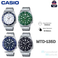 CASIO MTD-135D Man Analog Watch Jam Casio Lelaki Casio MTD-135 MTD135D MTD135 Jam Tangan Casio Jam D