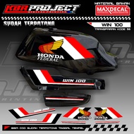 WIN 100 COOL PREMIUM TRANSPARENT STRIPING STICKERS HONDA RACING 56 VARIATION LINES ALREADY CUT