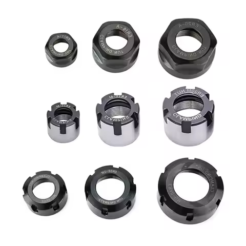 1pcs precision balanced collet nut ER8 ER11 ER16 ER20 ER25 ER32 NUT spring collect nut clamping CNC 