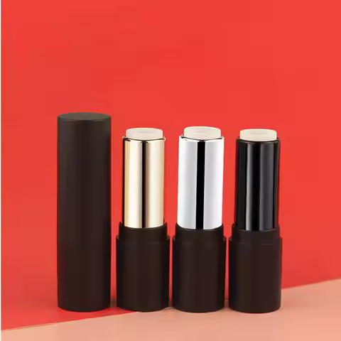 20/50/100pcs 12.1mm Black Silver Gold Round Empty Lipstick Tube Lip Balm Container Lipstick Shell Pa