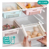 Refrigerator Extendable Storage Rack Freezer Fridge Slide Space Saver Organizer Basket Drawer Shelf Holder
