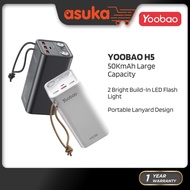 Yoobao H5 Compact PD Quick Charge 3.0 with Huge Capacity Power Bank (50000mAh/22.5W)