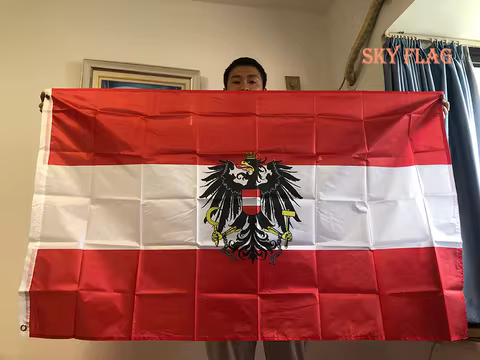 SKY FLAG 90*150cm Austria Eagle National Flags Banners with Coat of Arms Austrian Emblem Country Fla