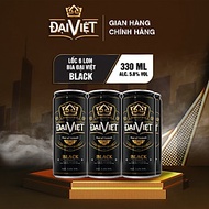 [Lốc (06) lon 330ml] Bia Black Đại Việt, Bia đen sản xuất theo luật bia tinh dòng của Bia Đức, không