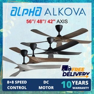【 FREE SHIPPING 】 ALKOVA ALPHA Axis 3B 56 inches / Axis 5B 56/48/42 inches DC Remote Ceiling Fan