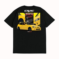KARIMAKE Unisex Distro T-Shirt with Car Image HONDA CIVIC FERIO EK9 TYPE R JDM V2 Automotive