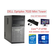 DELL 7020 MT, Intel i7-4790, 8GB DDR3 RAM, 1.0TB SATA HDD, 1GB AMD Radeon, Dell 23" LED Monitor + OE